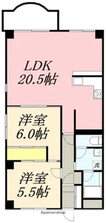 パイオニア美原【305号室】の間取り