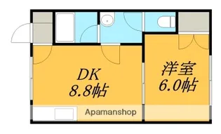 パレス美原B棟【202号室】の間取り