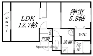 メープルコート美原【3階】の間取り