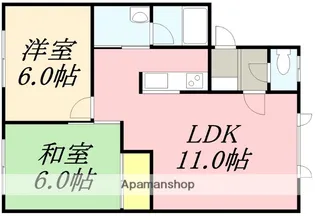 エクセレント美原【203号室】の間取り