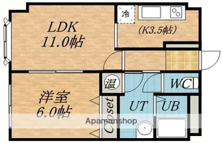 カーサフィオーレ【105号室】の間取り