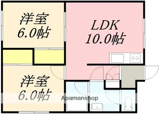マンションリヴァーサイド【1階】の間取り