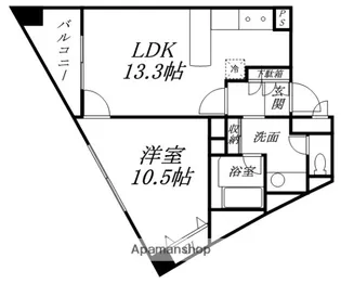 ■プレセランス函館山■【6階】の間取り