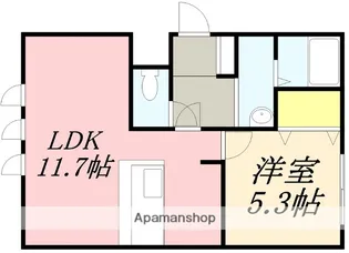 PERAZZI梁川(ペラッツィ梁川)【103号室】の間取り