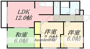 ロクゴーリーブル梁川【204号室】の間取り