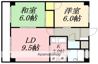 ガーデンパレス五稜郭【302号室】の間取り