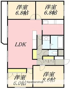 ガーデンパレス五稜郭【101号室】の間取り