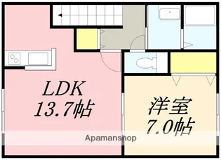 かーさなるかわ【203号室】の間取り