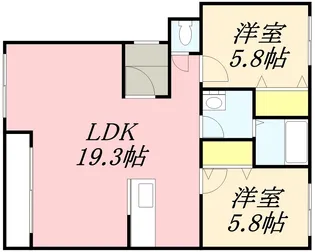 AVANT GARDE Ⅵ(アヴァンギャルドシックス)【305号室】の間取り