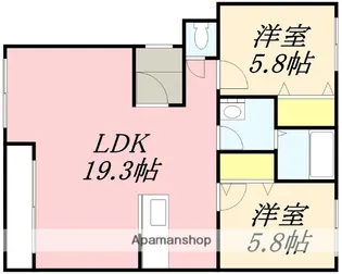 AVANT GARDE Ⅵ(アヴァンギャルドシックス)【205号室】の間取り
