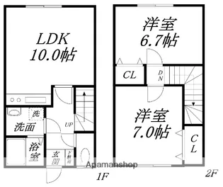 フォレストⅠ【A号室号室】の間取り