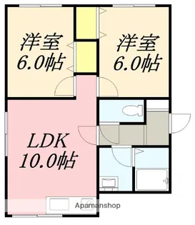 北島アパート【1F号室】の間取り