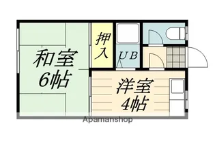 アップルハイム【6号室】の間取り