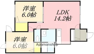 グラン・ソレーユⅢ【102号室】の間取り