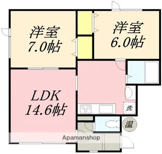 コーポユキA棟【102号室】の間取り