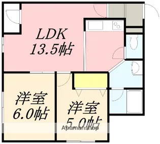 MARINE SIDE HOUSE 1(マリンサイドハウス1)【202号室】の間取り
