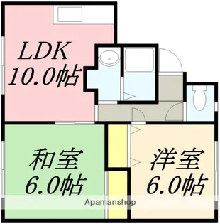 コーポサイトウB【1号室】の間取り