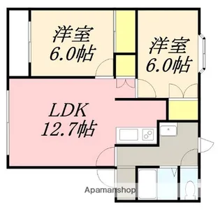 マンションベル【201号室】の間取り