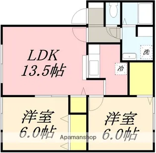 セジュール AB【1階】の間取り