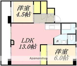 VILLAGE HOUSE八雲2号棟(ビレッジハウス八雲2号棟)【502号室】の間取り