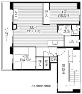 VILLAGE HOUSE八雲2号棟(ビレッジハウス八雲2号棟)【505号室】の間取り