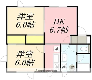 プロスパリティ東雲【203号室】の間取り