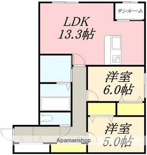 CLARK千代台Ⅱ(クラークチヨガダイツー)【405号室】の間取り