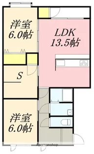 コーポ函館Ⅶ【203号室】の間取り