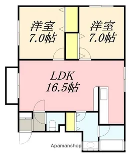 アニバーサリーM【201号室】の間取り
