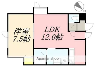 シャトーツイン【202号室】の間取り