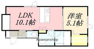 GRANDVERT(グランヴェール)【101号室】の間取り