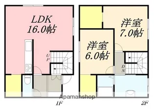 スマートテラス【右号室】の間取り