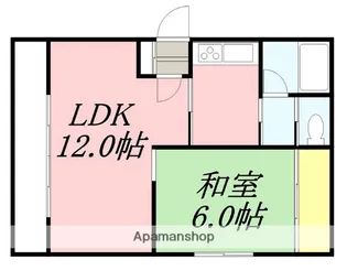 愛作ハウス【203号室】の間取り