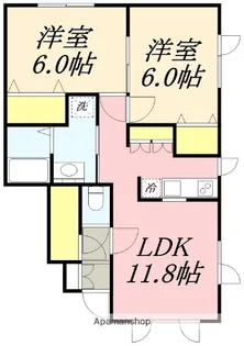 CASA HIYOSHI【1-C号室】の間取り