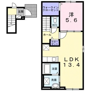 ラ・メール・ブルーⅠ【2階】の間取り