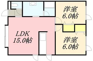 シャトーパークサイド【201号室】の間取り