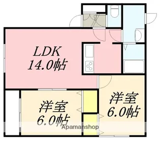 セジュール田家【102号室】の間取り
