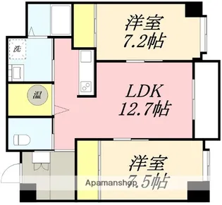 Gウェーブ松風【605号室】の間取り