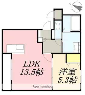 Rヒルズコート高盛【4階】の間取り