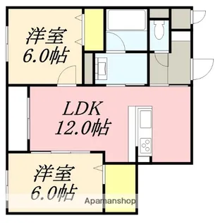 レジデンス大縄町【301号室】の間取り
