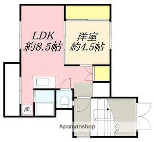 VILLAGE HOUSE函館2号棟【107号室】の間取り