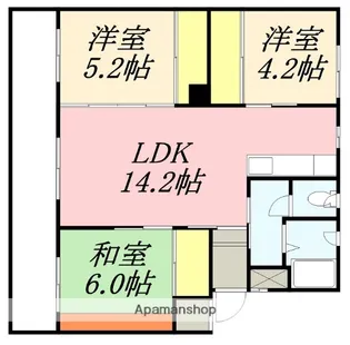 POCHITAMA TANIYOSHI(ポチタマたによし)【202号室】の間取り