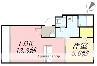 FIFTY ONE VOL.Ⅷ(フィフティワンVOL.Ⅷ)【202号室】の間取り