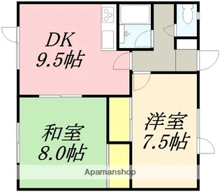 コーポ昴【6号室】の間取り