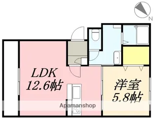 NOEL昭和(ノエル昭和)【204号室】の間取り