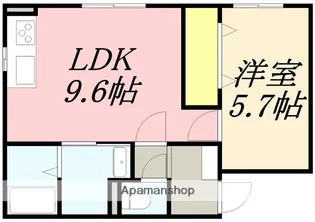 Alivio追分【205号室】の間取り