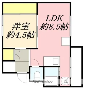 VILLAGE HOUSE函館1号棟(ビレッジハウス函館1号棟)【3階】の間取り