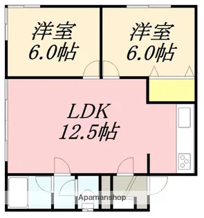 五稜郭パークサイドハウス【101号室】の間取り