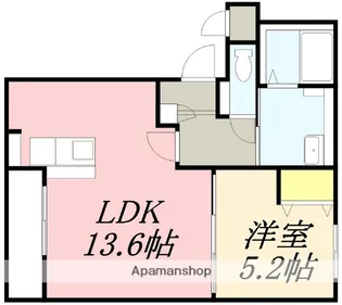 ポポラートⅣ【102号室】の間取り