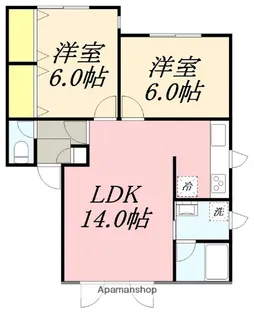コーポ柏木シャトル【D号室号室】の間取り